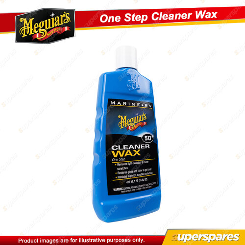 Meguiar's One Step Cleaner Wax 473ml - Provides Durable Long-Lasting Protection