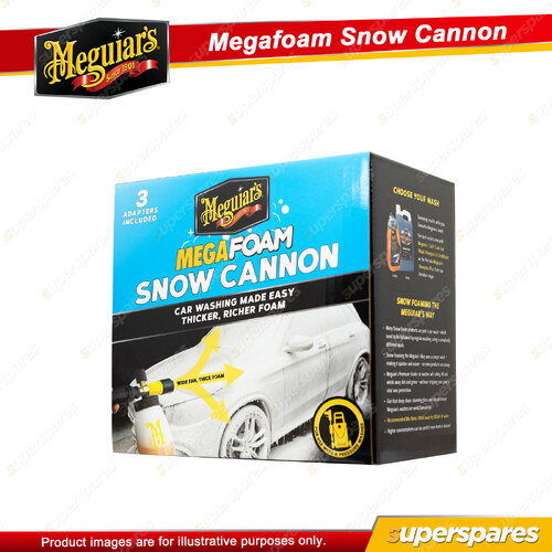 Meguiar's Megafoam Snow Cannon Anti-Topple 1L Bottle with Adjustable Wide Fan