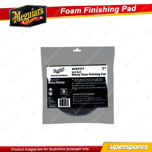 Meguiar's Soft Buff Rotary Foam Finishing Pad 7 Inch - Improved Foam Technology