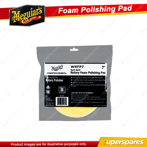 Meguiar's Soft Buff Rotary Foam Polishing Pad 7 Inch - Improved Foam Technology