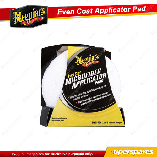 Meguiar's Even Coat Applicator Pad Twin Pack 125mm - Thick Microfibre Pad