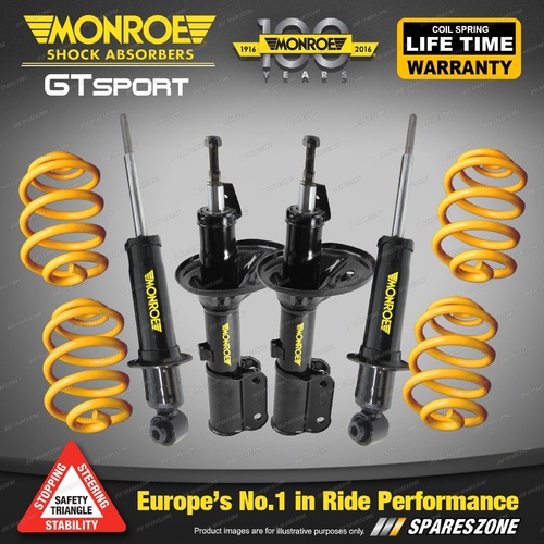 Monroe GT Sport Shocks King Super Low Springs for Holden Commodore VF 8CYL S/Wgn