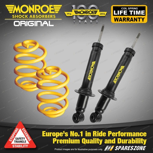 Front Lowered Monroe Shock Absorbers King Springs for AUDI A4 6CYL Quattro 4WD