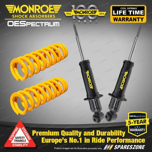 Rear Raised Monroe Shock Absorbers King Springs for HOLDEN COMMODORE VE II Sedan