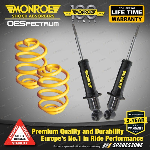 Rear Lowered Monroe Shock Absorbers + King Springs for Holden Commodore VF Sedan