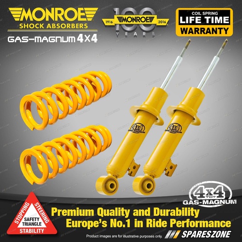 Front Raised Monroe Shock Absorber + King Springs for Toyota Hilux GUN126R 15-on