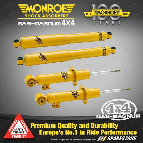 Monroe F + R Gas Magnum TDT Shock Absorbers for Nissan Navara D40 RX ST-X 4WD