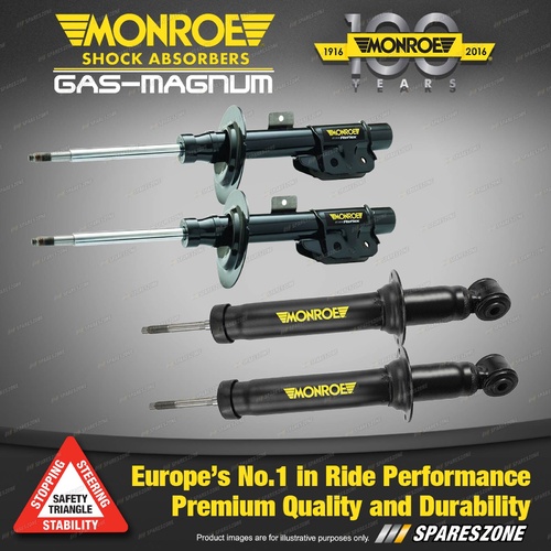 Monroe F + R Gas Magnum Shock Absorbers for Audi Q7 3.0i 3.6i 4.2i 4WD S/Wagon