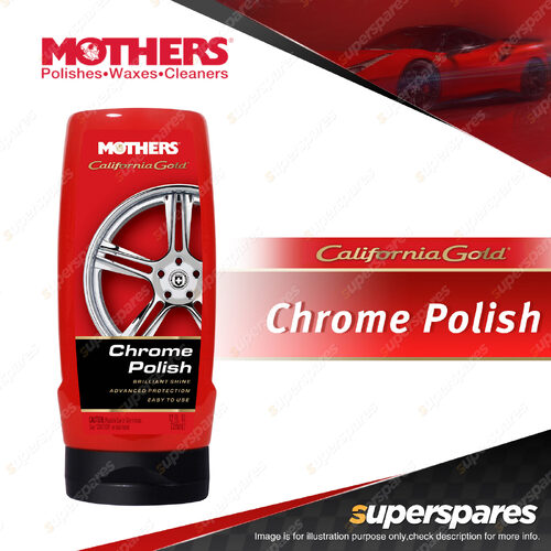 Mothers California Gold Chrome Polish Restore 355mL - 2-in-1 Cleans & Protects