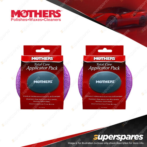 Mothers Total Care Applicator Pad For Use With Polishes Waxes Coating - Pack 2