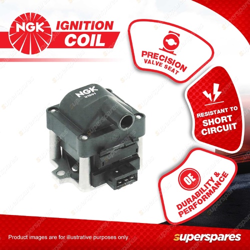 1 x NGK Ignition Coil for Audi 80 B4 2.0E 2.0L 4 Cyl SOHC EFI 8V ABK 85kW 92-95