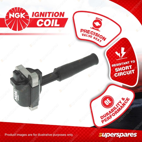 1 x NGK Ignition Coil for Jaguar XJ8 XK8 3.2L 4.0L V8 DOHC 32V 1996-2003 2 Pin