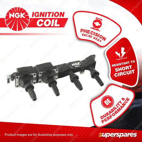 1 x NGK Ignition Coil for Peugeot 206 307 T5 NFU Partner B9P 1.6L 4Cyl DOHC MPFI