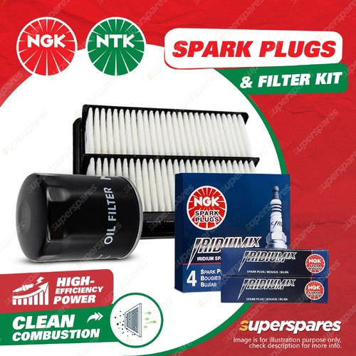 Iridium IX Spark Plugs Air Oil Filter for Holden Commodore VZ Crewman Statesman