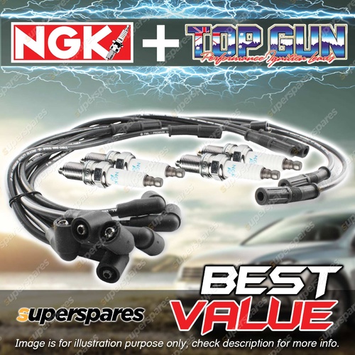 NGK Ignition Spark Plug Leads Wires Kit for Toyota LandCruiser RJ70R RJ70RV