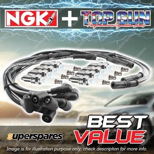 NGK Ignition Spark Plug Leads Wires Kit for Holden Commodore VB V8 78-80