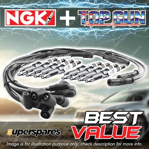 NGK Ignition Spark Plug Leads Wires Kit for Holden Statesman WM V8