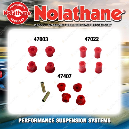 Nolathane Spring eye & shackle bush kit for HOLDEN COLORADO RG 4CYL 4WD 2012-ON