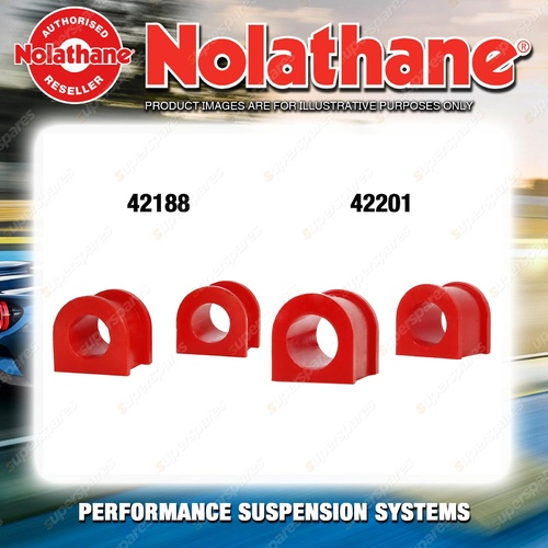 Nolathane Sway bar mount bush kit for MAZDA 323 BG 4CYL 10/1989-8/1994