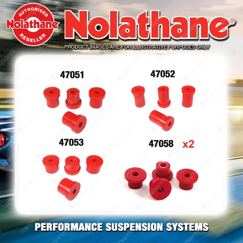 Nolathane Spring eye & shackle bush kit for MAZDA 808 FA3 4CYL 1975-1978