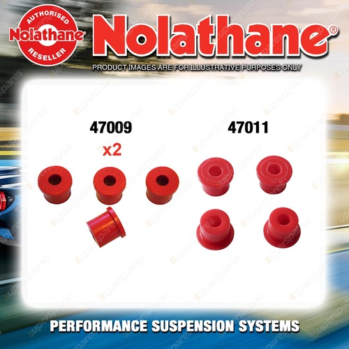 Nolathane Spring eye & shackle bush kit for NISSAN 720 CG 4CYL 4WD 1980-1985