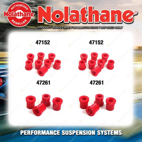 Nolathane Spring eye & shackle bush kit for NISSAN CABALL C340 4CYL 1979-1981