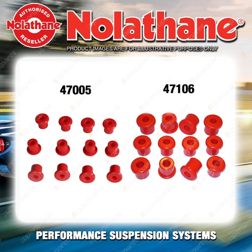 Nolathane Spring eye shackle bush kit for NISSAN PATROL GQ Y60 CAB CHASSIS 6CYL