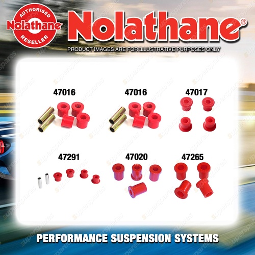 Nolathane Spring eye & shackle bush kit for NISSAN PATROL MQ MK 6CYL 1980-1987