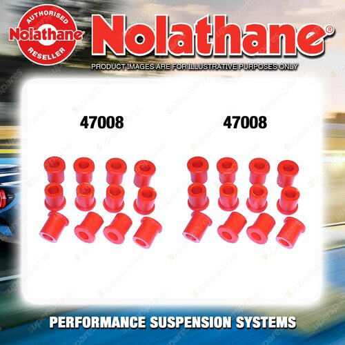 Nolathane Spring eye & shackle bush kit for TOYOTA DYNA LY60 4CYL 11/1985-6/1987