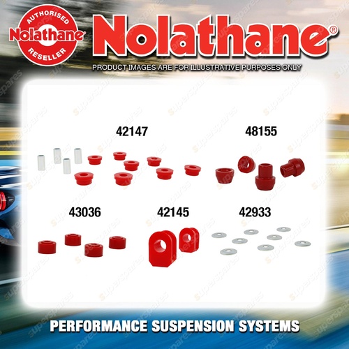 Front Nolathane Suspension Bush Kit for FORD BRONCO 3RD GEN 6/8CYL 4WD 1982-1987