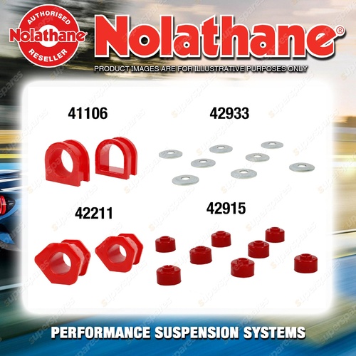 Front Nolathane Suspension Bush Kit for HOLDEN CAMIRA JB JD JE 4CYL 8/1982-1989