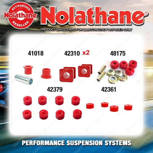 Front Nolathane Suspension Bush Kit for NISSAN 280C P330 P430 6CYL 1976-5/1984