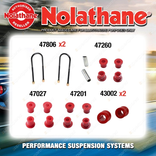 Rear Nolathane Suspension Bush Kit for FORD COURIER PC PD 4CYL 2WD 5/1987-2/1999