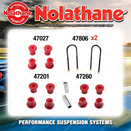 Rear Nolathane Suspension Bush Kit for FORD COURIER PE PF PG 4CYL 4WD 1999-2004