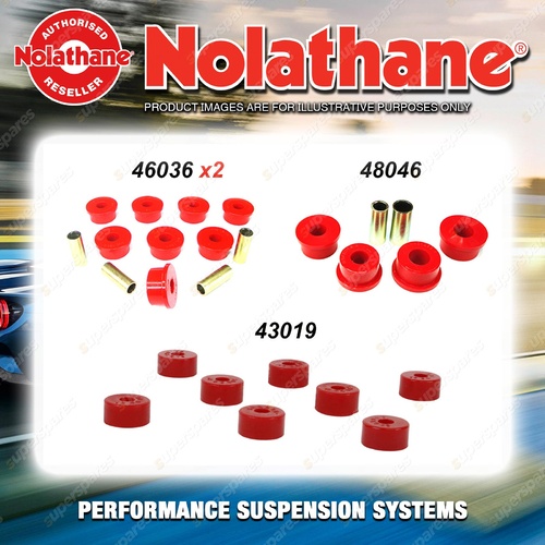 Rear Nolathane Suspension Bush Kit for MAZDA 1300 FA2 4CYL 7/1970-1977