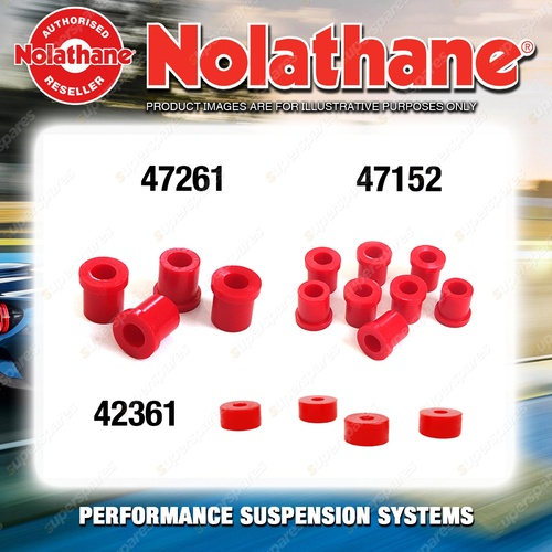 Rear Nolathane Suspension Bush Kit for NISSAN CABALL C340 4CYL 1979-1981