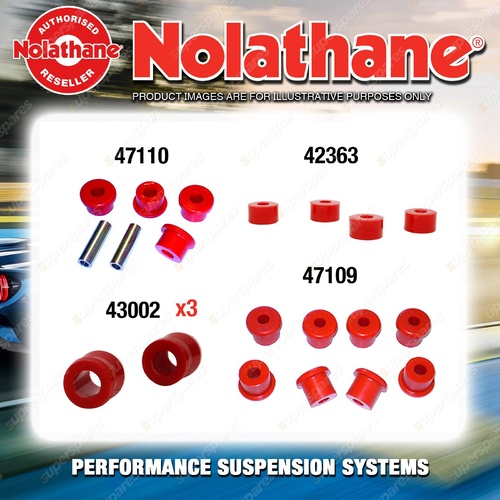 Rear Nolathane Suspension Bush Kit for SUZUKI SIERRA SJ410 F10A 4CYL 1981-1988