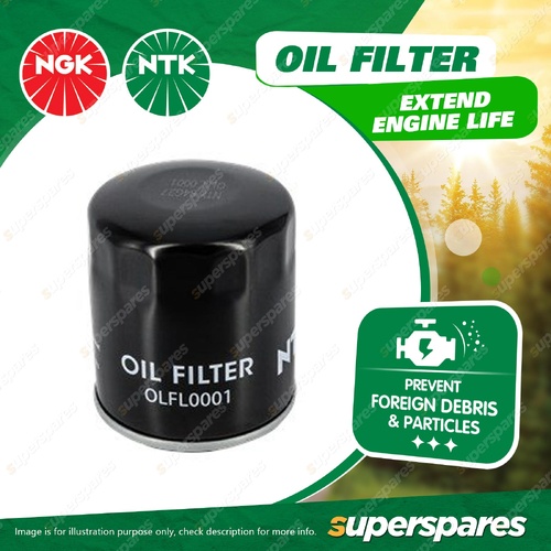 1 x NTK Oil Filter - OLFL0001 Refer Ryco Z418 Wesfil WZ418 85mm x 85mm x 87mm