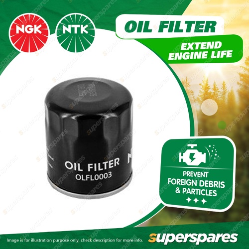 1 x NTK Oil Filter - OLFL0003 Refer Ryco Z386 Wesfil WZ386 74mm x 74mm x 76mm