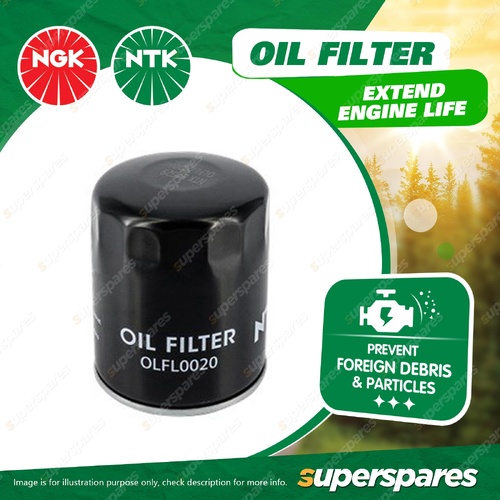 1 x NTK Oil Filter - OLFL0020 Refer Ryco Z632 Wesfil WZ632 106mm x 106mm x 126mm