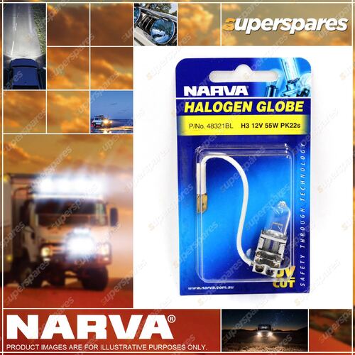 Narva H3 Halogen Globe 12 Volt 55W Pk22S 48321BL Headlamp Light Premium Quality
