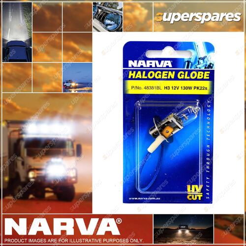 Narva H3 Globe 12V 130W Pk22S 48381BL Headlamp Light Blister Pack for Audi