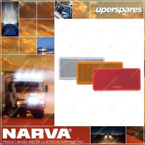 Narva Amber Retro Reflector 94 X 44mm With Self Adhesive 84051 bulk of 50