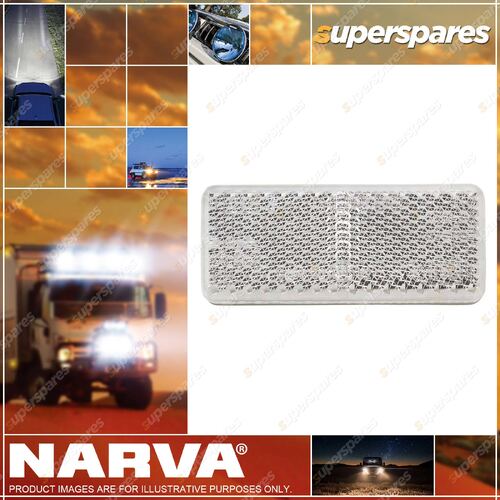 Narva Clear Retro Retro Reflector 70X28mm With Self Adhesive 84035 Pack 2