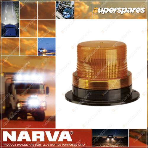 Narva Single Flash Strobe Light Amber Flange Base 12-80 Volts 85338A