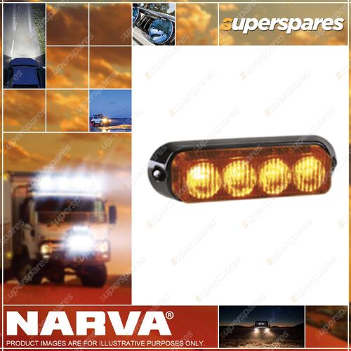 Narva High Powered Led Warning Light Amber 4X1 Watt 12 24V 85212A