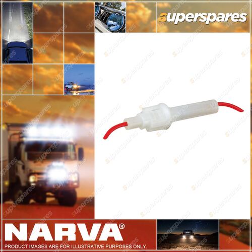 Narva In-Line Glass Fuse Holder With 10 Amp 3Ag Glass Fuse 10A Amp 54380Bl