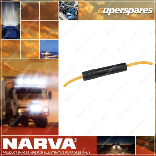 Narva In-Line Glass Fuse Holder With 30 Amp 3Ag Glass Fuse 54382Bl