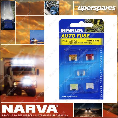 Narva Micro Blade Fuse Assortment 52500Bl BLister Type Pack Premium Quality