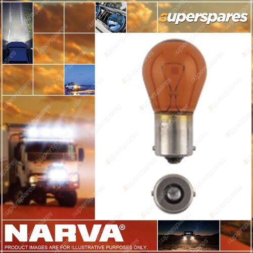 Narva Stop Tail And Indicator Globe Amber 21W Ba15S S-25mm 12V 47383 Box of 10